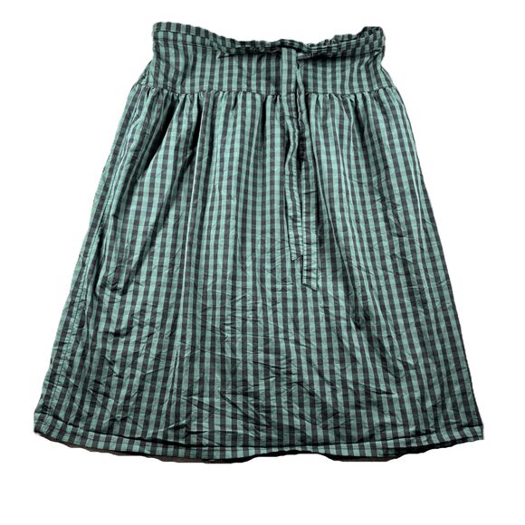 Draper James Dresses & Skirts - Draper James RSVP Women Midi Skirt Paperbag Buffalo Plaid Green Black XL M282